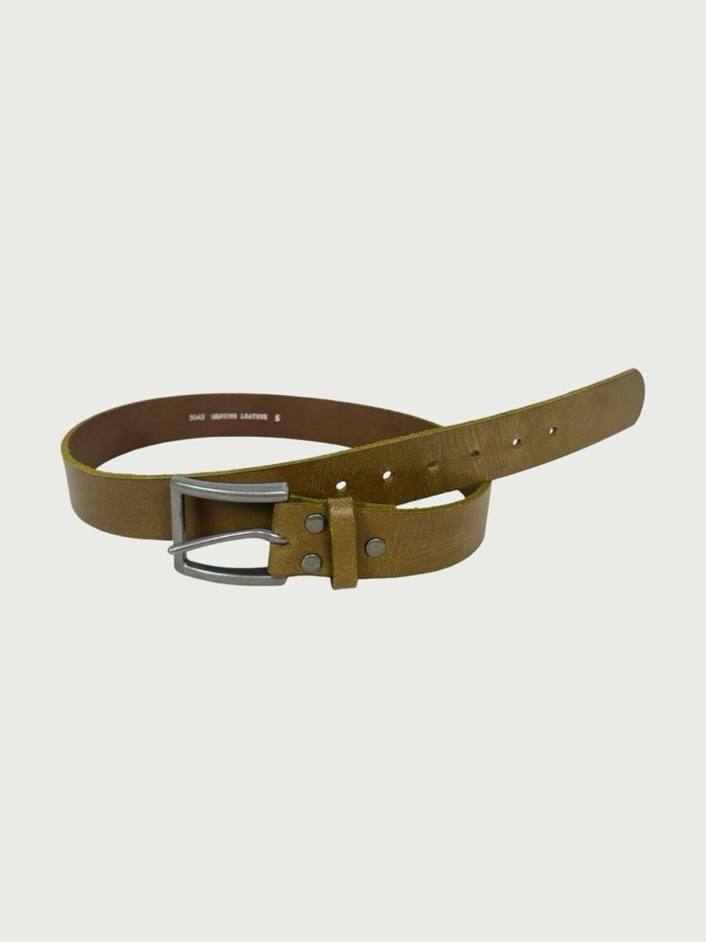 Moss Green Genuine Leather Belt
